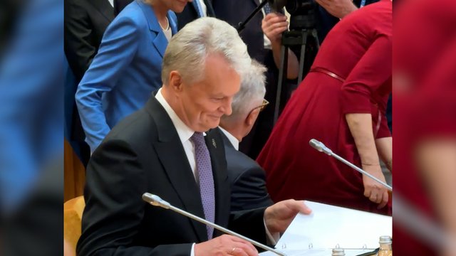 G. Nausėda atvyko į paskutinį susitikimą su dabartine Seimo valdyba