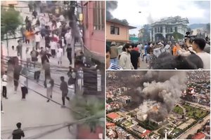 Nepale siaučia didžiuliai jaunimo protestai: degė pastatai, žmonės įsiveržė į buvusio premjero namus