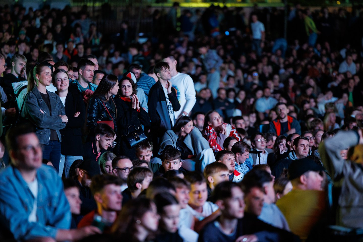 Vilnius sirgo už Lietuvą: prie Baaltojo tilto – ištikimiausių sirgalių jūra<br>T.Bauro nuotr.