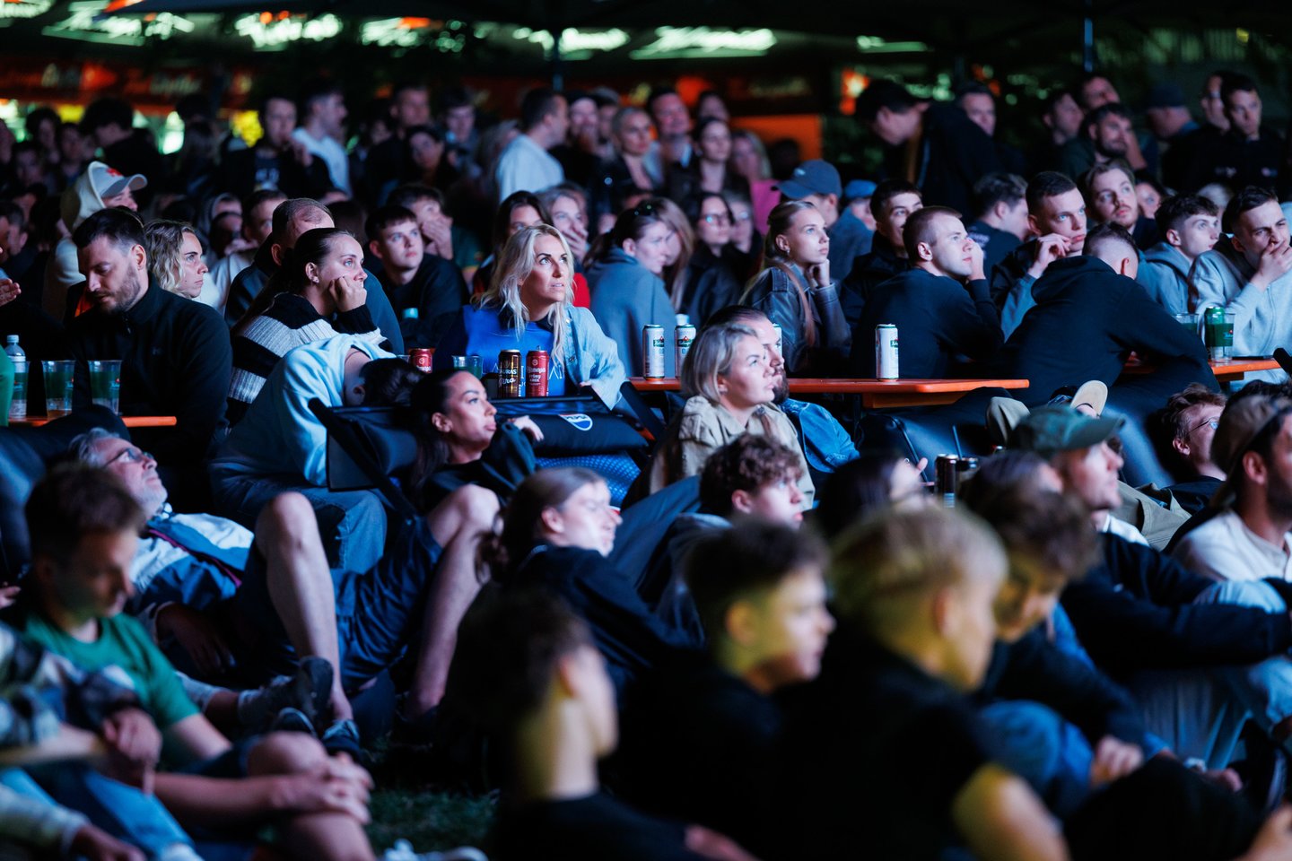 Vilnius sirgo už Lietuvą: prie Baaltojo tilto – ištikimiausių sirgalių jūra<br>T.Bauro nuotr.