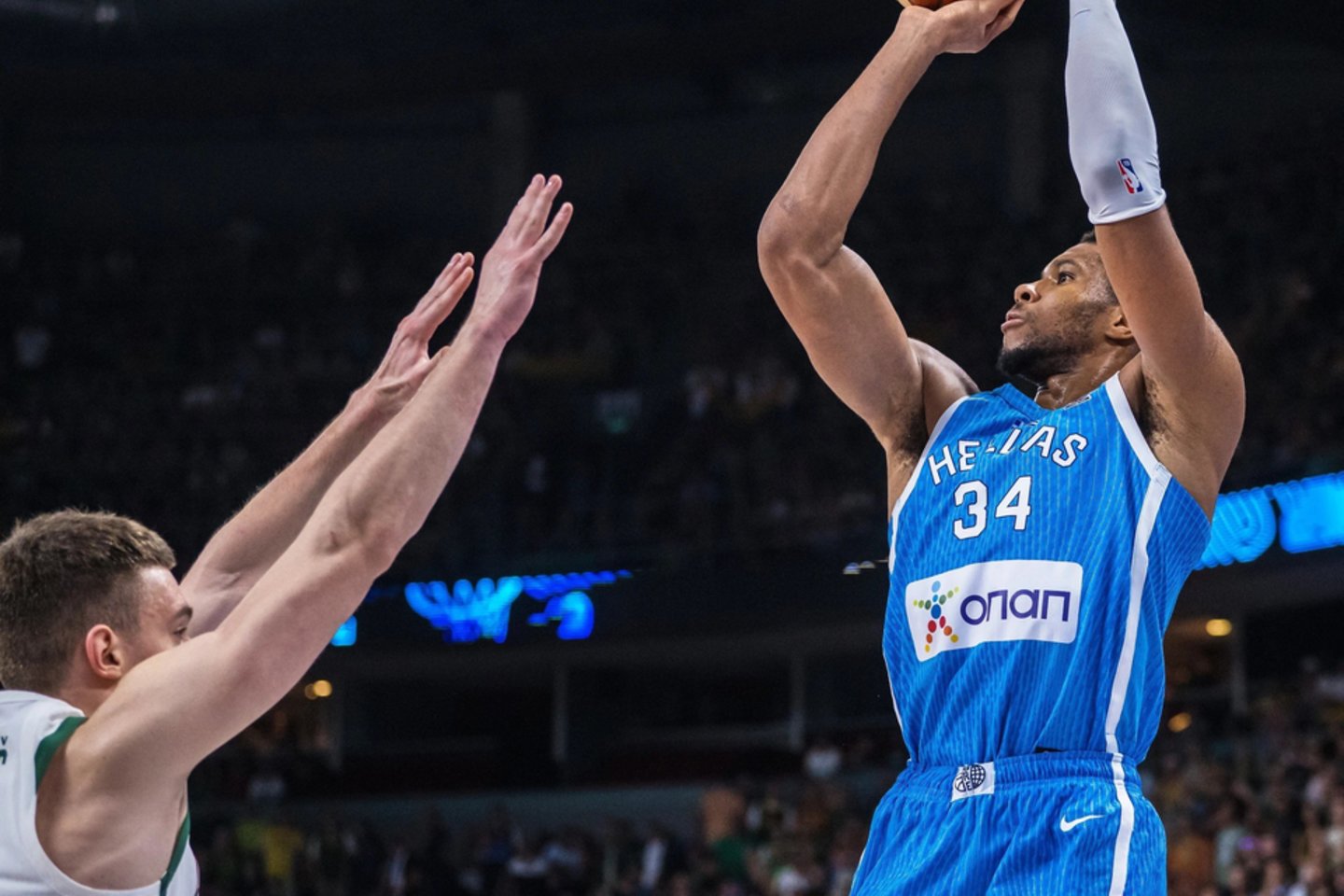  Lietuvos ir Graikijos rinktinių rungtynės.<br> FIBA nuotr.