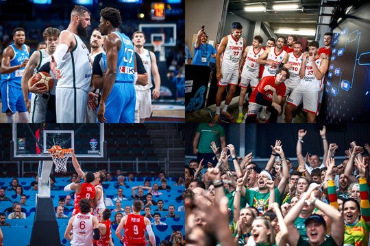 Pirmoji „Eurobasket 2025“ ketvirtfinalių diena: kadruose – karščiausios akimirkos