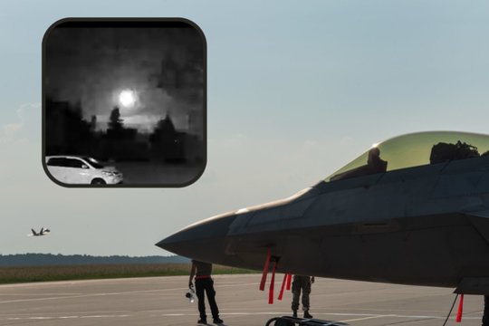 Lenkijoje pasklido įrašas, kaip numušamas rusų dronas: sprogo danguje