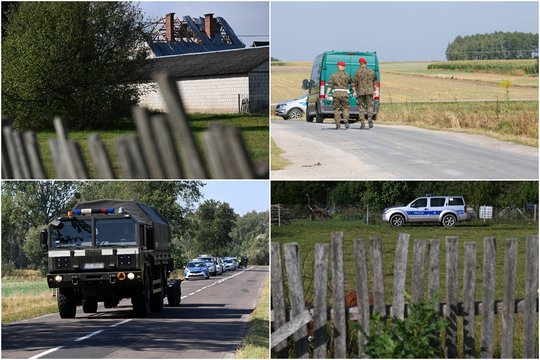 Gausios pajėgos ir nukritusių dronų paieška: kadruose – beprecedentė Rusijos eskalacija Lenkijoje
