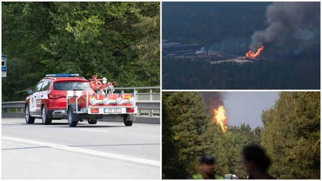 Papasakojo apie unikalią operaciją: ugniagesiai itin pavojingomis sąlygomis „Aras“ šarvuočiu važiavo iki gaisro vietos