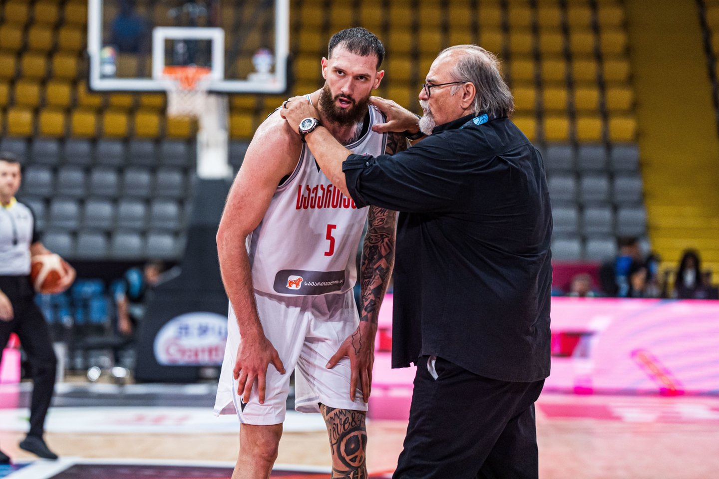 Sakartvelo rinktinė: Sandro Mamukelashvilis ir Aleksandras Džikičius<br>FIBA nuotr.