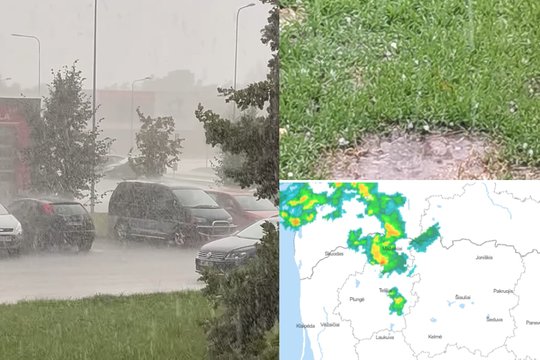 Dalyje Lietuvos – liūtys ir kruša