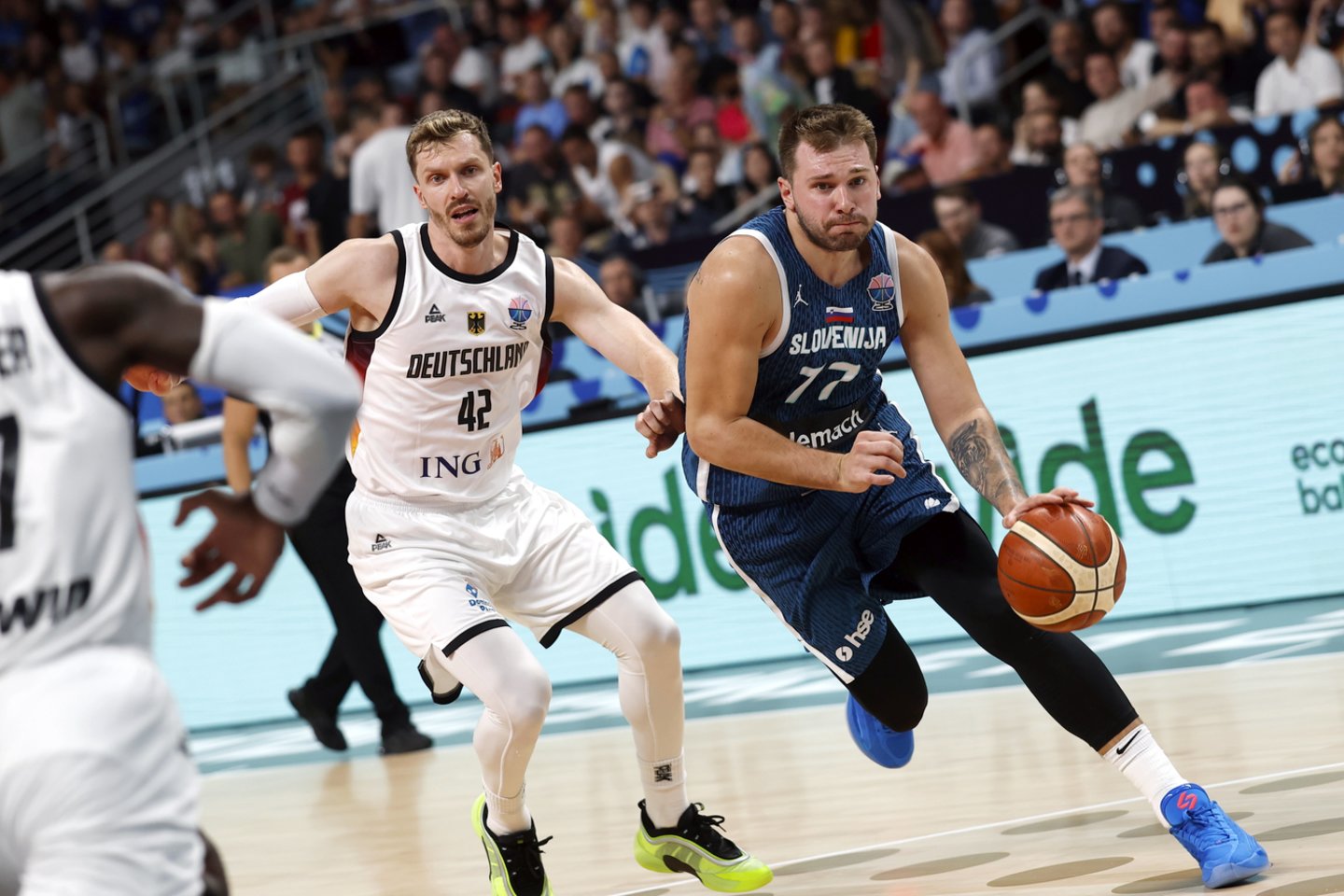 Slovėnijos ir Vokietijos rungtynės.<br> EPA/ELTA nuotr.