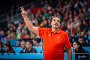 Po Lietuvos mačo Turkijos strategas E. Atamanas turi prašymą teisėjams – tai G. Antetokounmpo nepatiks