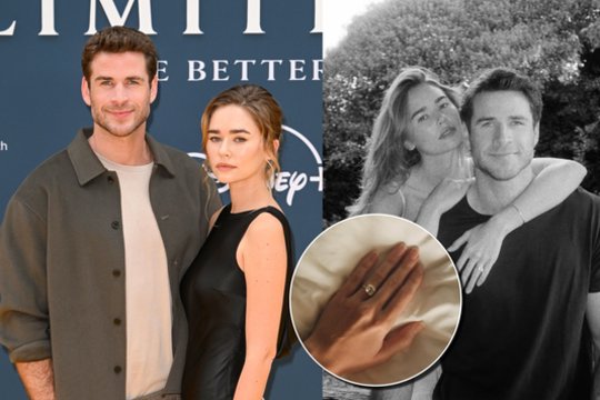 Susižadėjo buvęs Miley Cyrus vyras Liamas Hemsworthas: mylimajai išrinko pribloškiantį žiedą