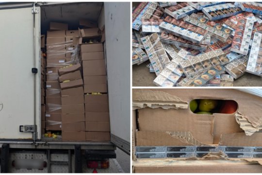 Įmantrios slėptuvės su paprikos sukėlė įtarimų: rusas įkliuvo su didžiule cigarečių kontrabanda