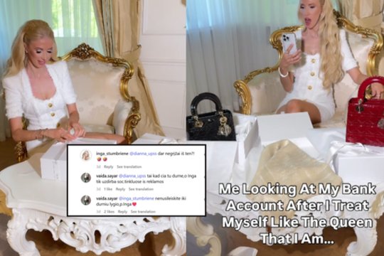 Paviešinusi savo reakciją į banko sąskaitą po „Dior“ pirkinių, I. Stumbrienė sulaukė internautų keiksmų