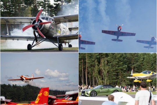 Nidoje – vienas įspūdingiausių metų renginių: kadruose užfiksuoti kvapą gniaužiantys akrobatiniai lėktuvų pasirodymai