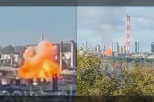 Ukraina smogė vienai didžiausių Rusijos naftos perdirbimo gamyklų