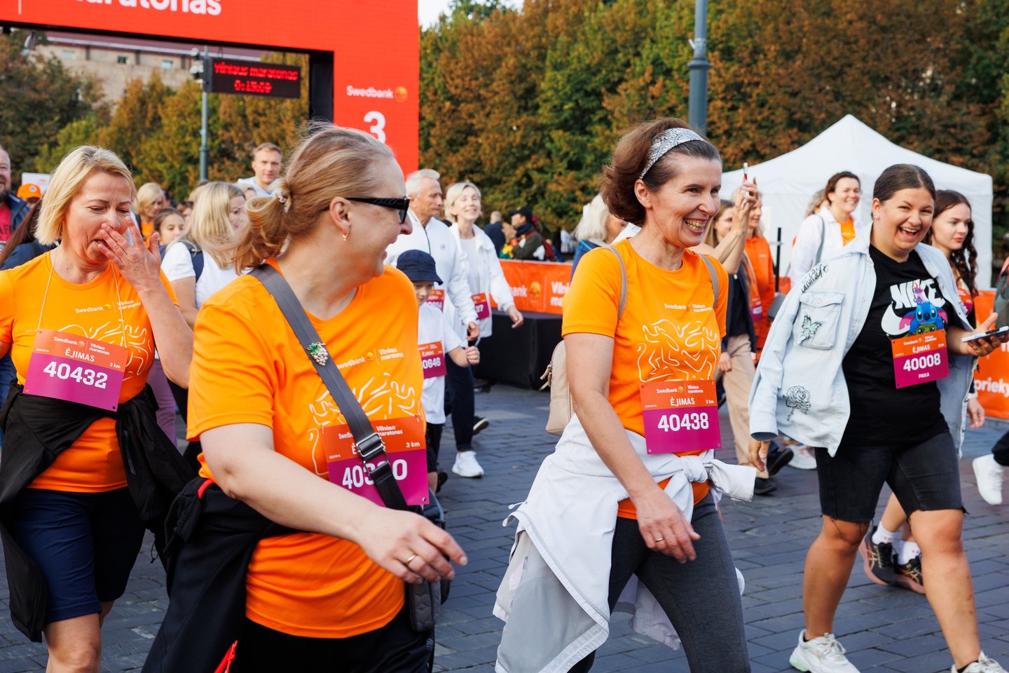 „Swedbank Vilniaus maratono“ akimirkos. Naujiena renginyje – „Swedbank“ inicijuotas 3 km ėjimas<br> T.Bauro nuotr.