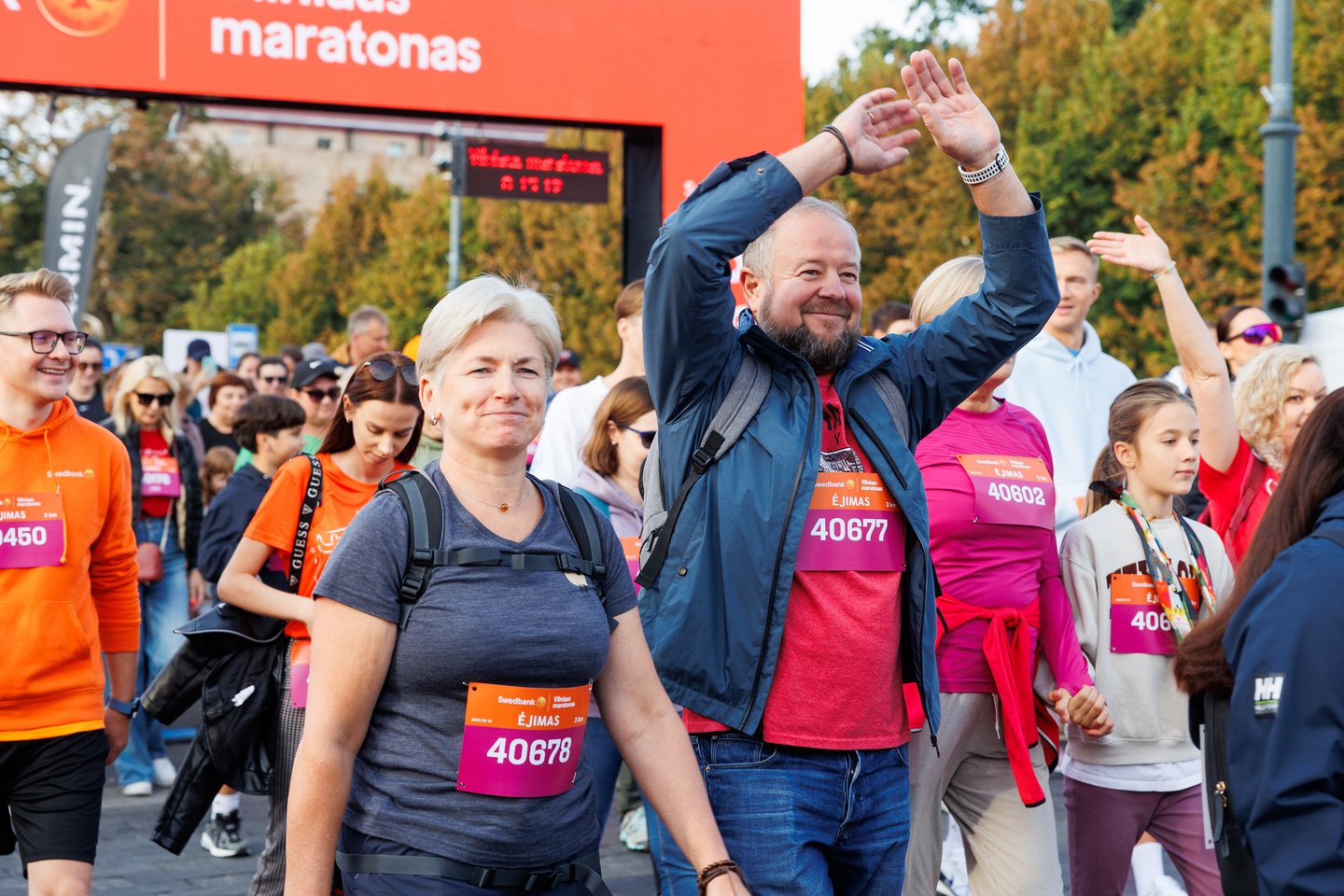 „Swedbank Vilniaus maratono“ akimirkos. Naujiena renginyje – „Swedbank“ inicijuotas 3 km ėjimas<br> T.Bauro nuotr.
