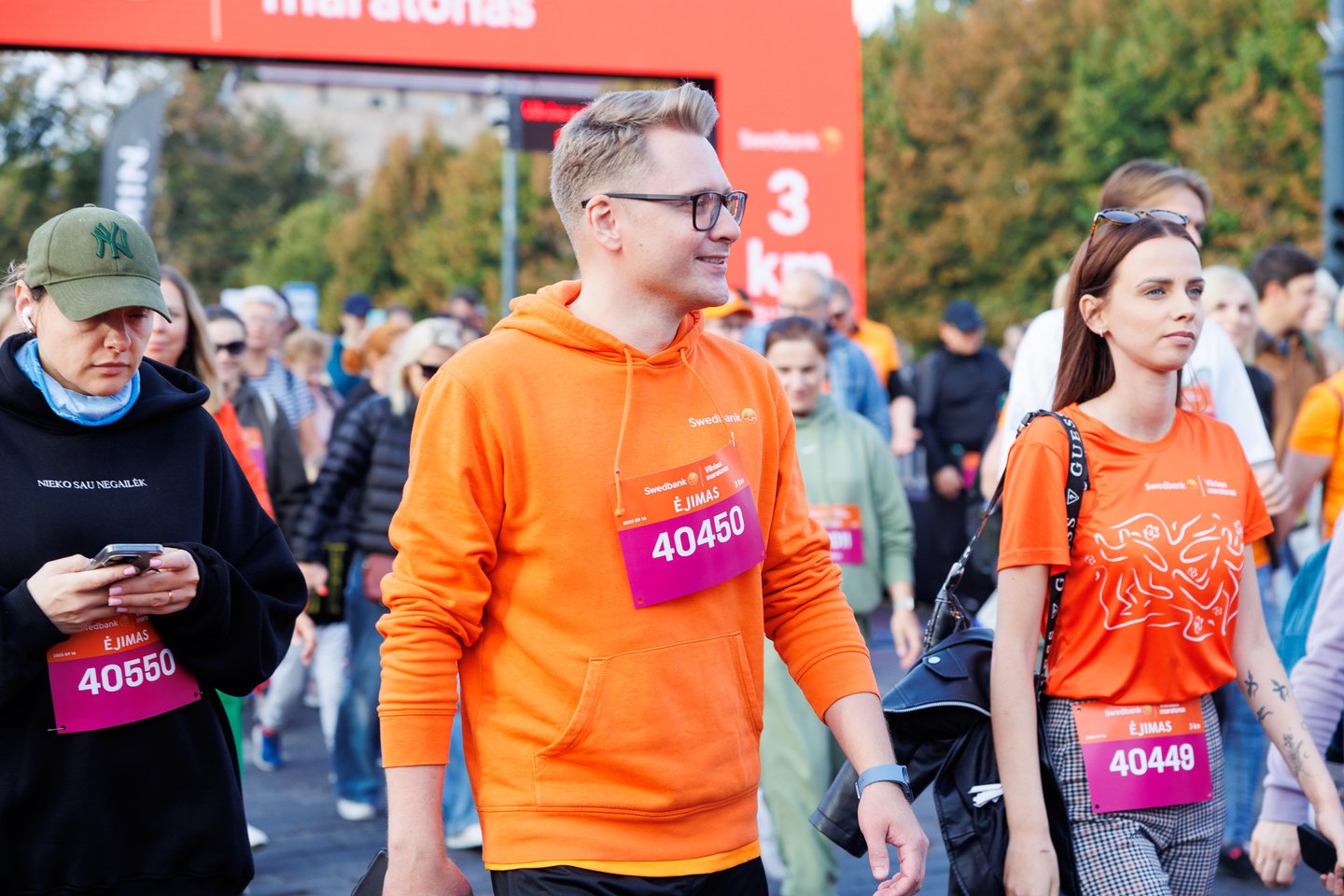 „Swedbank Vilniaus maratono“ akimirkos. Naujiena renginyje – „Swedbank“ inicijuotas 3 km ėjimas<br> T.Bauro nuotr.