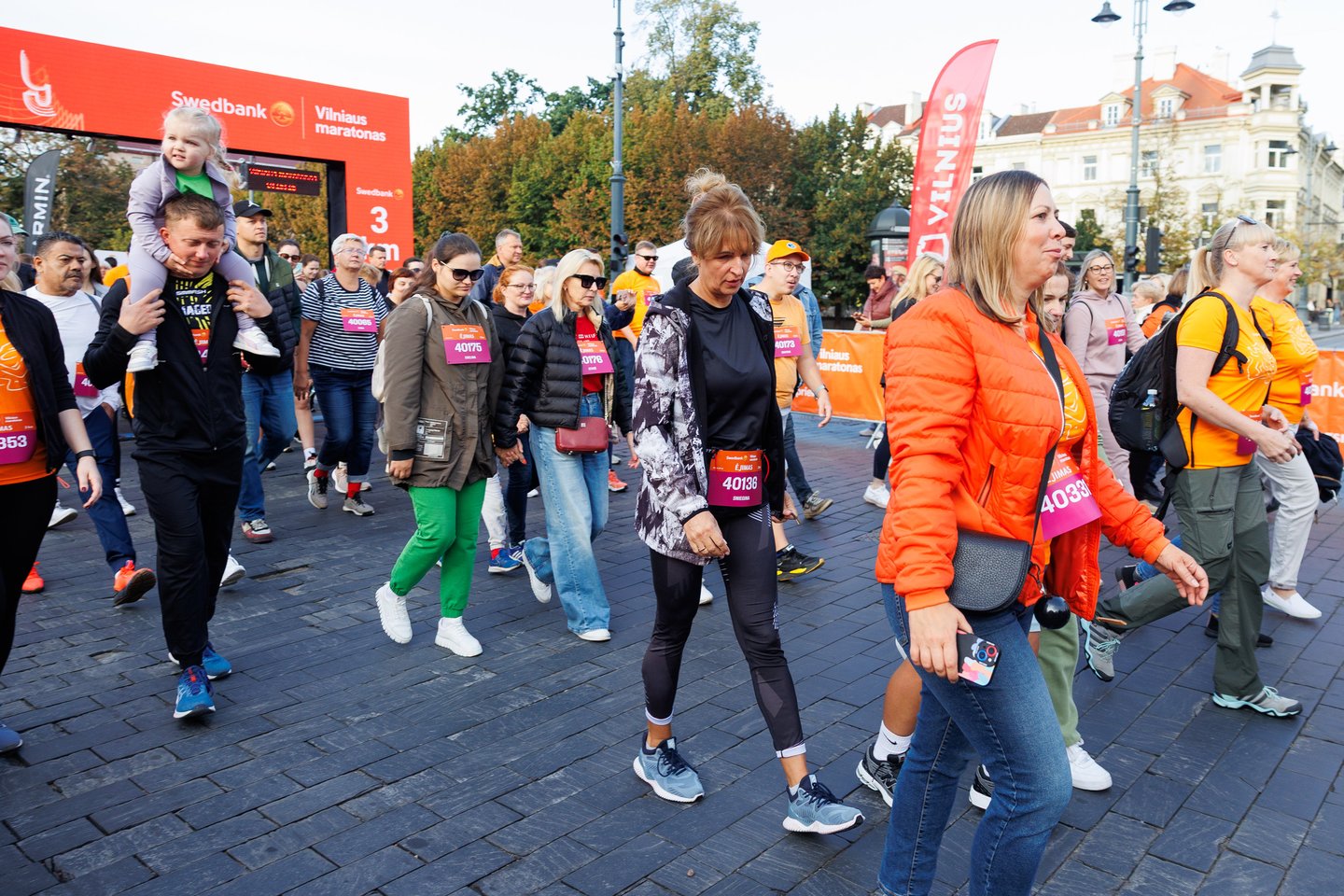 „Swedbank Vilniaus maratono“ akimirkos. Naujiena renginyje – „Swedbank“ inicijuotas 3 km ėjimas<br> T.Bauro nuotr.