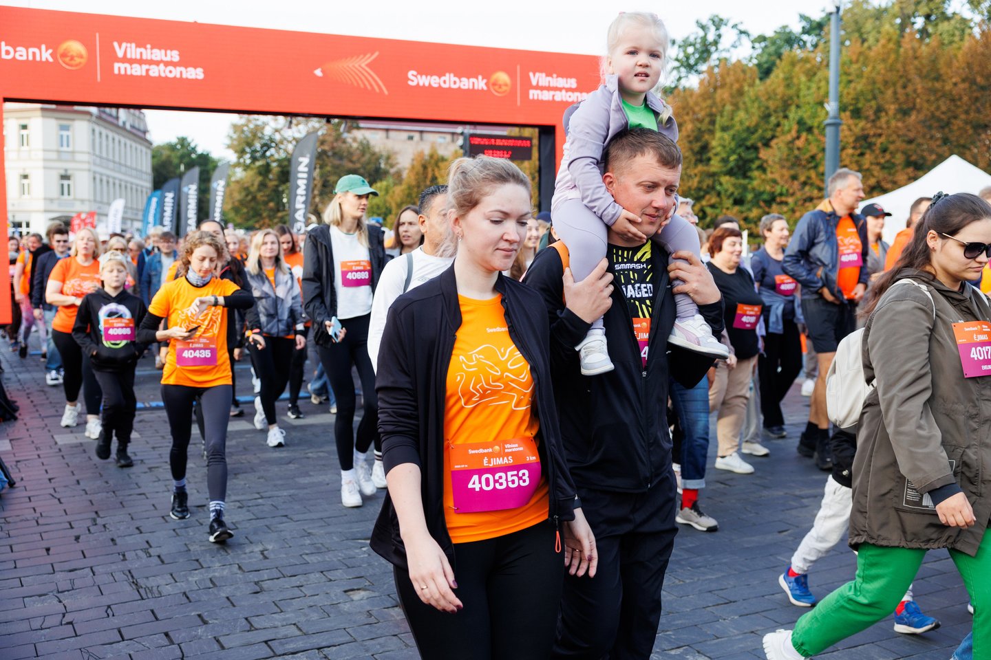 „Swedbank Vilniaus maratono“ akimirkos. Naujiena renginyje – „Swedbank“ inicijuotas 3 km ėjimas<br> T.Bauro nuotr.