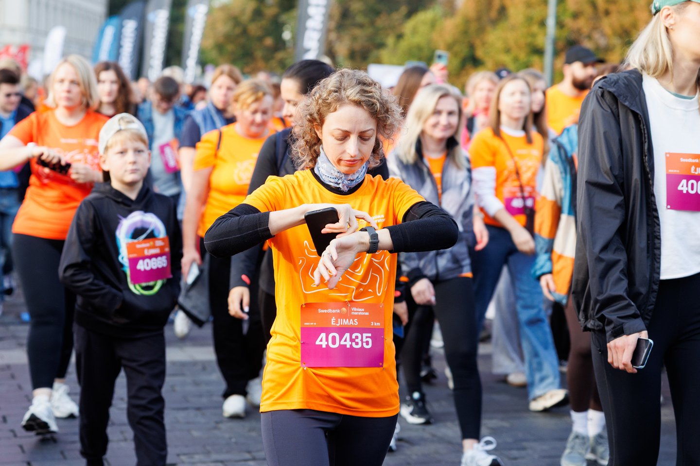 „Swedbank Vilniaus maratono“ akimirkos. Naujiena renginyje – „Swedbank“ inicijuotas 3 km ėjimas<br> T.Bauro nuotr.