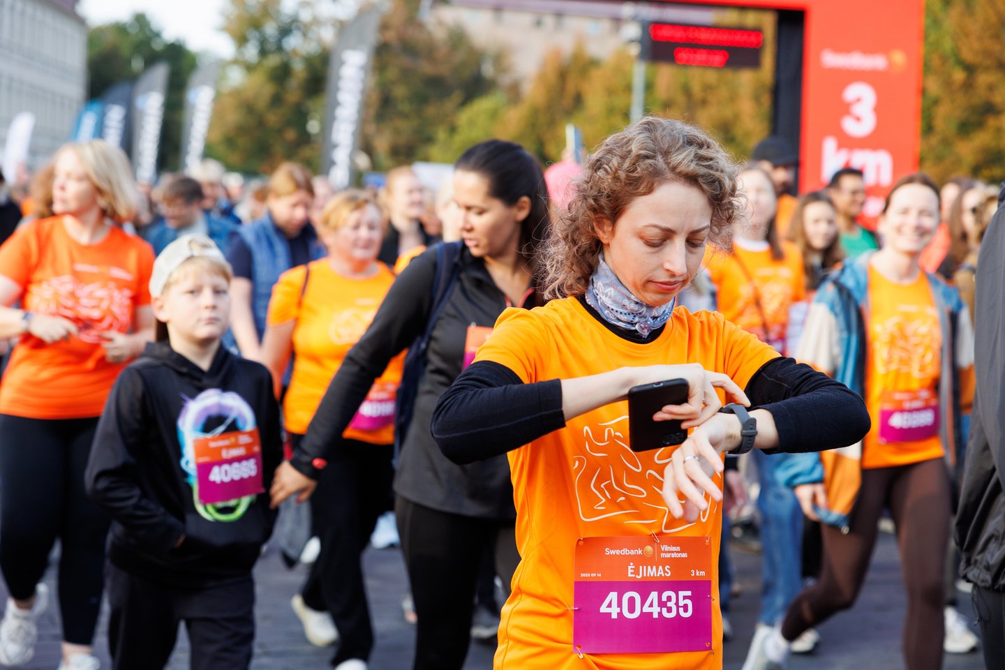„Swedbank Vilniaus maratono“ akimirkos. Naujiena renginyje – „Swedbank“ inicijuotas 3 km ėjimas<br> T.Bauro nuotr.