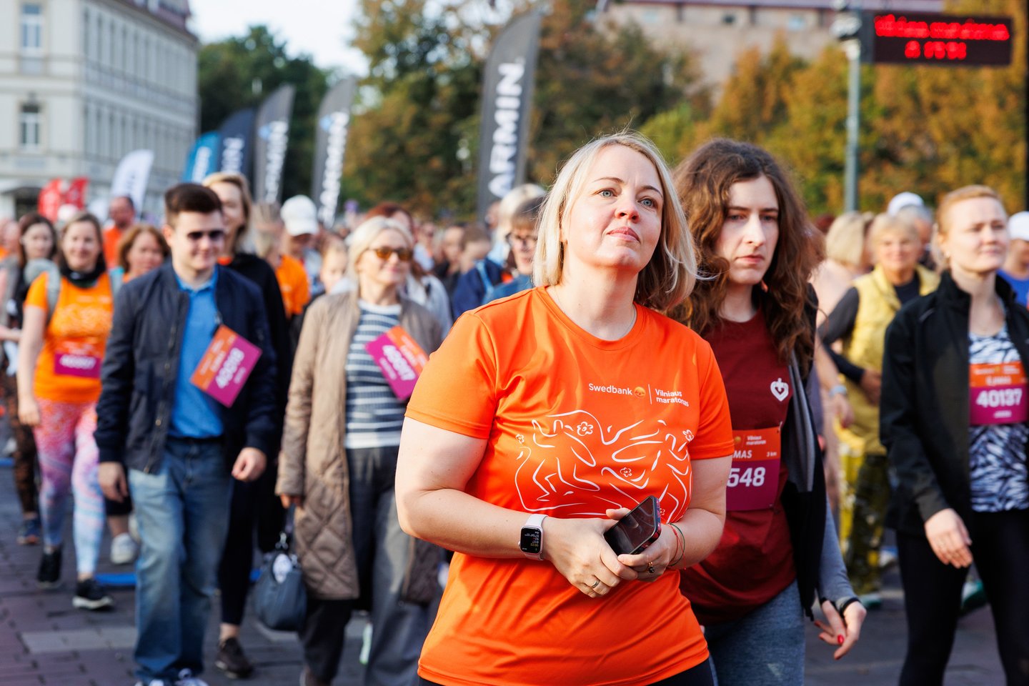 „Swedbank Vilniaus maratono“ akimirkos. Naujiena renginyje – „Swedbank“ inicijuotas 3 km ėjimas<br> T.Bauro nuotr.