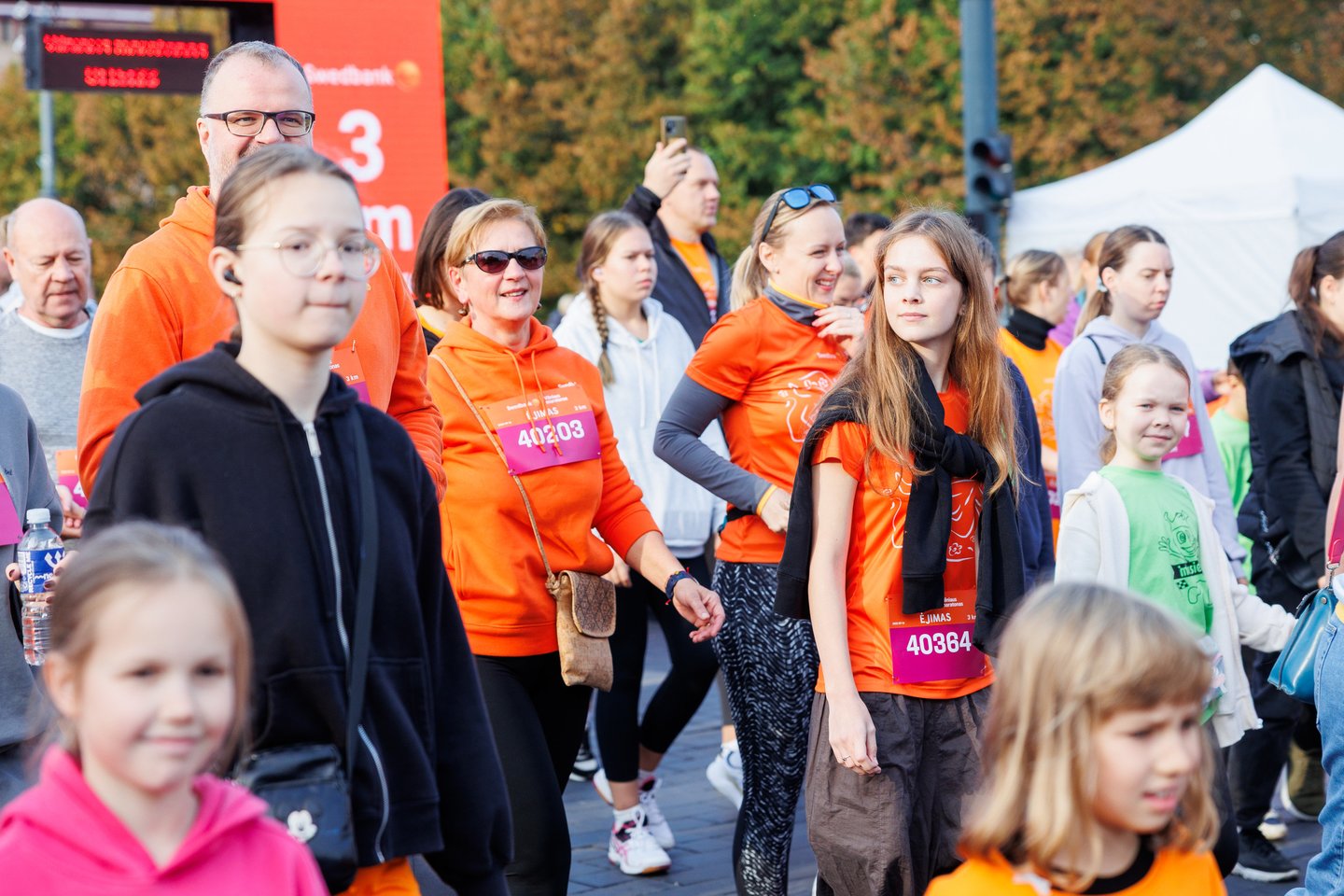 „Swedbank Vilniaus maratono“ akimirkos. Naujiena renginyje – „Swedbank“ inicijuotas 3 km ėjimas<br> T.Bauro nuotr.