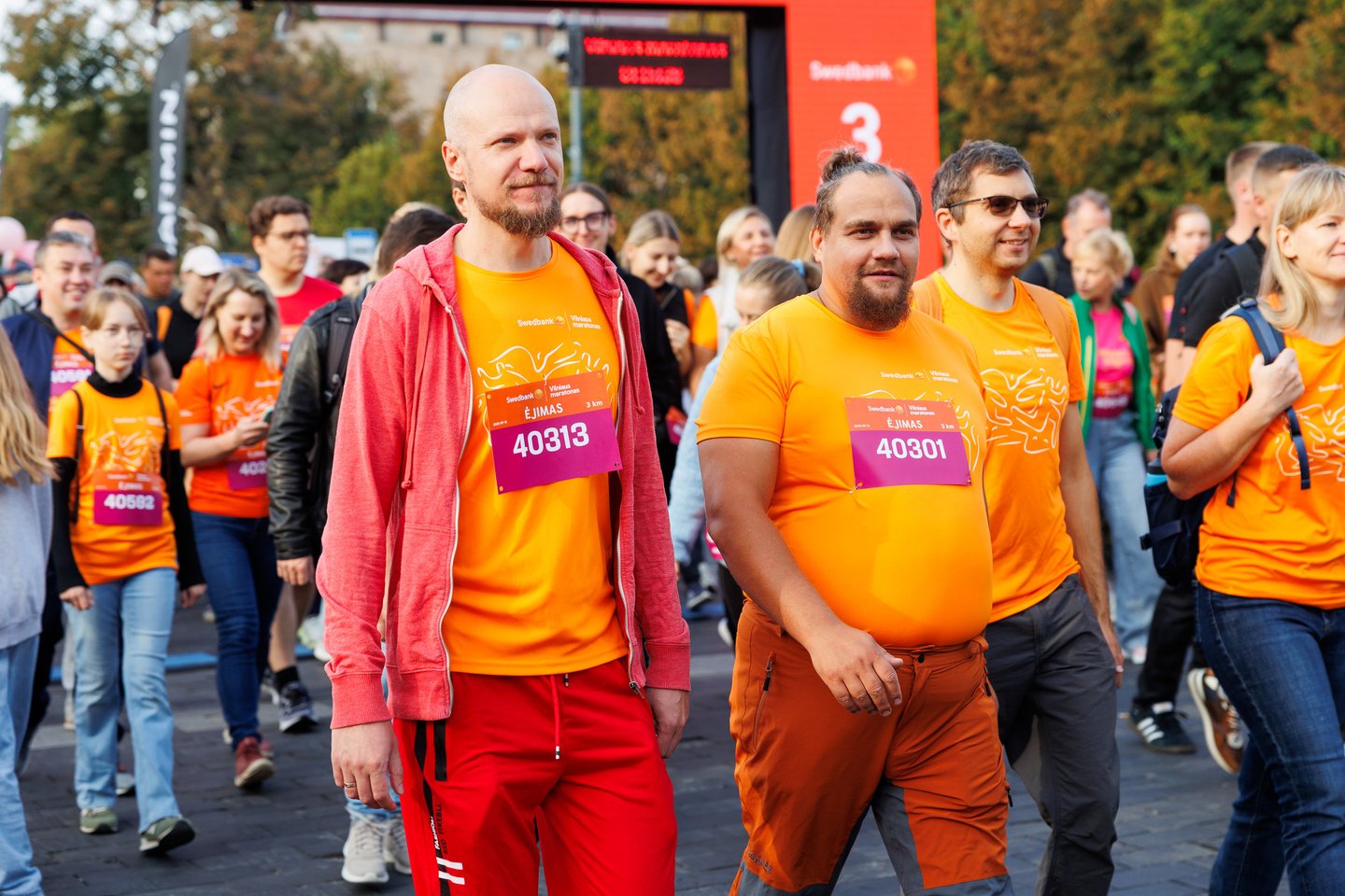„Swedbank Vilniaus maratono“ akimirkos. Naujiena renginyje – „Swedbank“ inicijuotas 3 km ėjimas<br> T.Bauro nuotr.