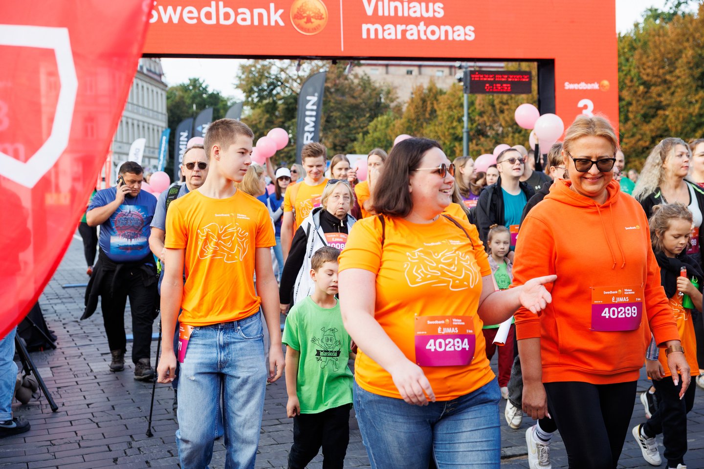 „Swedbank Vilniaus maratono“ akimirkos. Naujiena renginyje – „Swedbank“ inicijuotas 3 km ėjimas<br> T.Bauro nuotr.