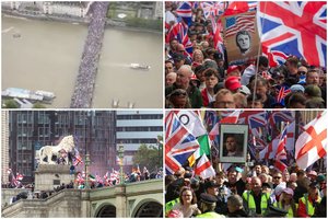 Londone įvyko 150 tūkst. žmonių protestas: skelbia apie susirėmimus su policija