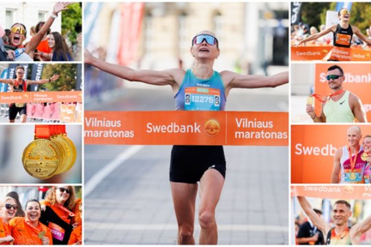 Ties finišo linija – emocijų pliūpsnis: pergalingos „Swedbank Vilniaus maratono“ akimirkos