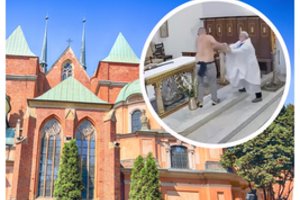 Pusnuogis vyras nutraukė Mišias: suniokojo altorių, terorizavo kunigą, šaukė per visą bažnyčią