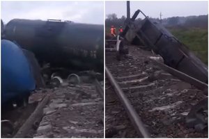 Rusijoje nuo bėgių nuvažiavo du traukiniai: pranešama apie žuvusį žmogų