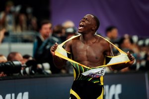 Pasaulio lengvosios atletikos 100 metrų bėgimo finale – jamaikiečio triumfas paskutiniuose metruose