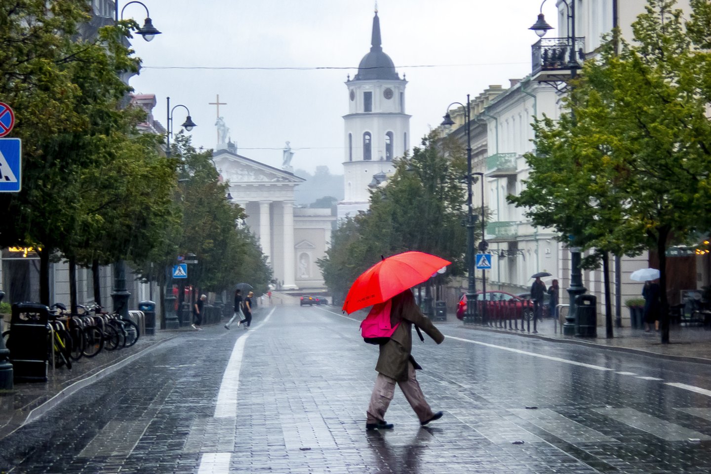 Nors naujos savaitės pradžia savo lietingais ir vėsiais orais labiau primins rudenį, jai įpusėjus sugrįš šiltesni orai, sako Lietuvos hidrometeorologijos tarnybos sinoptikė Teresė Kaunienė.<br>V.Ščiavinsko nuotr.