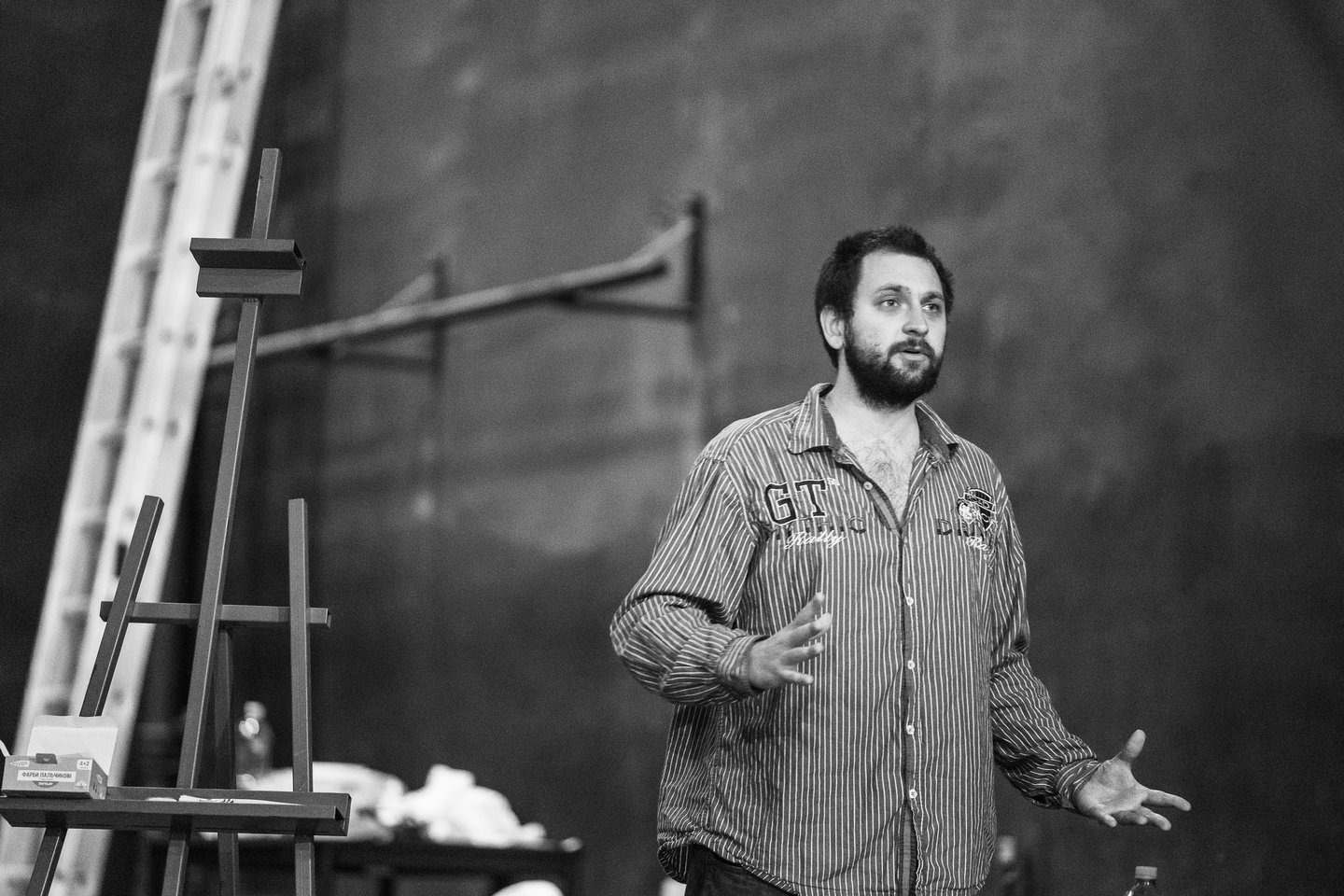 Spektaklio „Jūra vandenynas“ skaitymo akimirka, rež. J. Brazys.<br>Telmano Ragimovo nuotr.