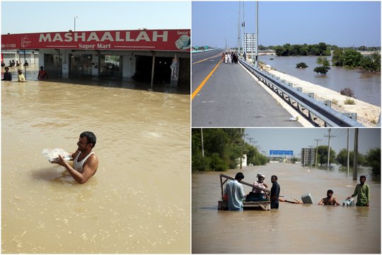 Pakistane – katastrofiški potvyniai: žuvo beveik tūkstantis žmonių
