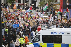 Londone keli tūkstančiai žmonių protestavo prieš D. Trumpą