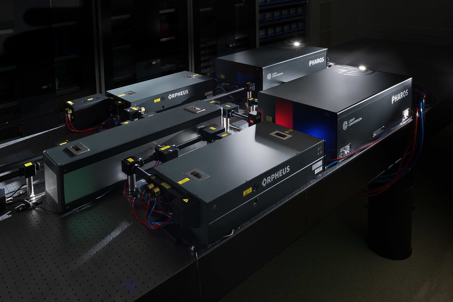 Spektroskopijos sistema laboratorijoje.<br>„Light Conversion“ nuotr.