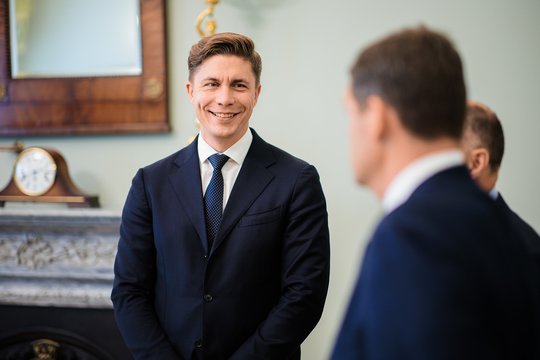 Po susitikimo su G. Nausėda M. Sinkevičius nebuvo kalbus: greitų sprendimų nereiktų tikėtis