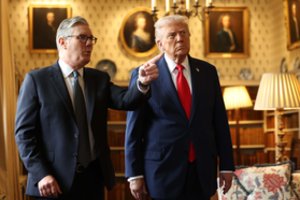 D. Trumpas tvirtina, kad nesutinka su K. Starmeriu dėl Palestinos valstybės