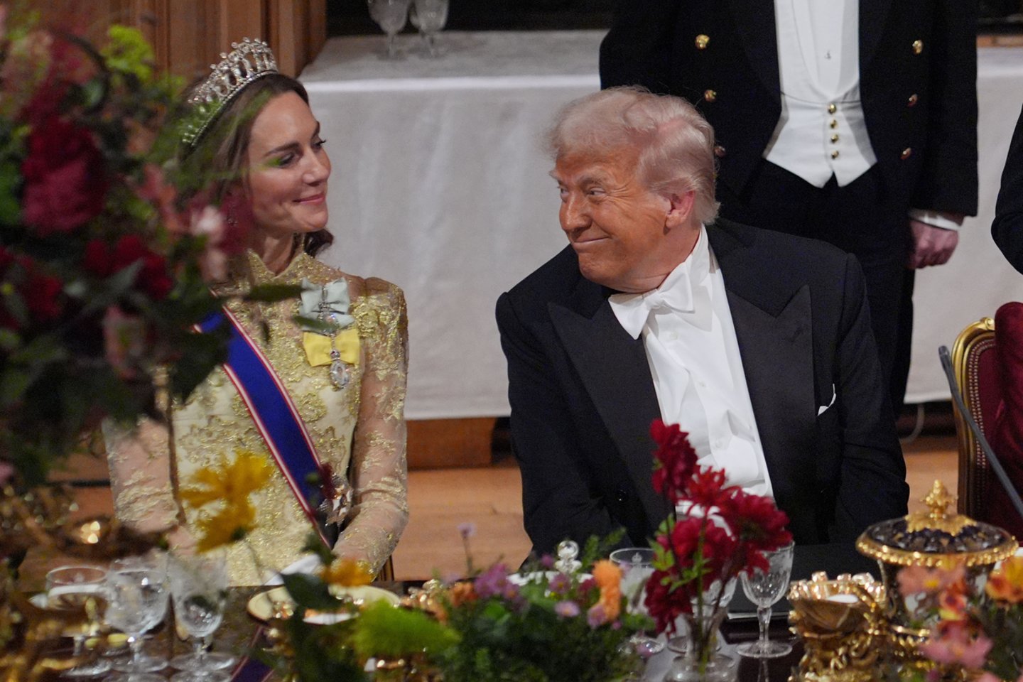 Catherine Middleton ir Donaldas Trumpas.<br>ZUMAPRESS/Scanpix nuotr.