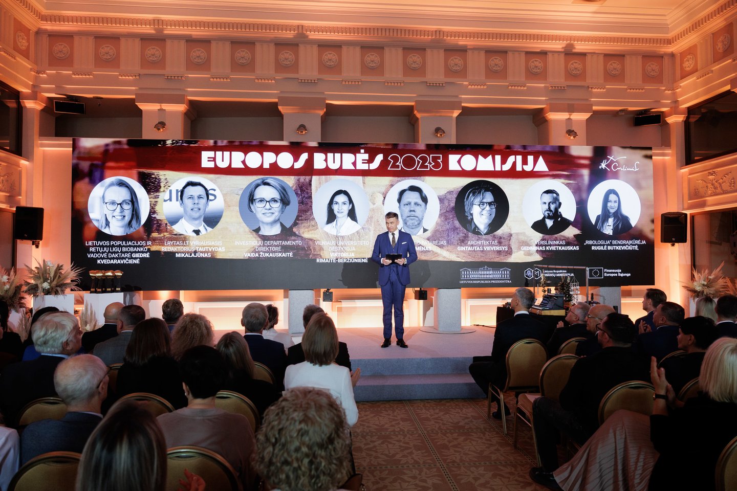 Prezidentūroje įteikti „Europos burių 2025“ apdovanojimai – tradicija, kuri kasmet parodo, kaip Europos Sąjungos (ES) investicijos keičia Lietuvą.<br>V.Skaraičio nuotr.