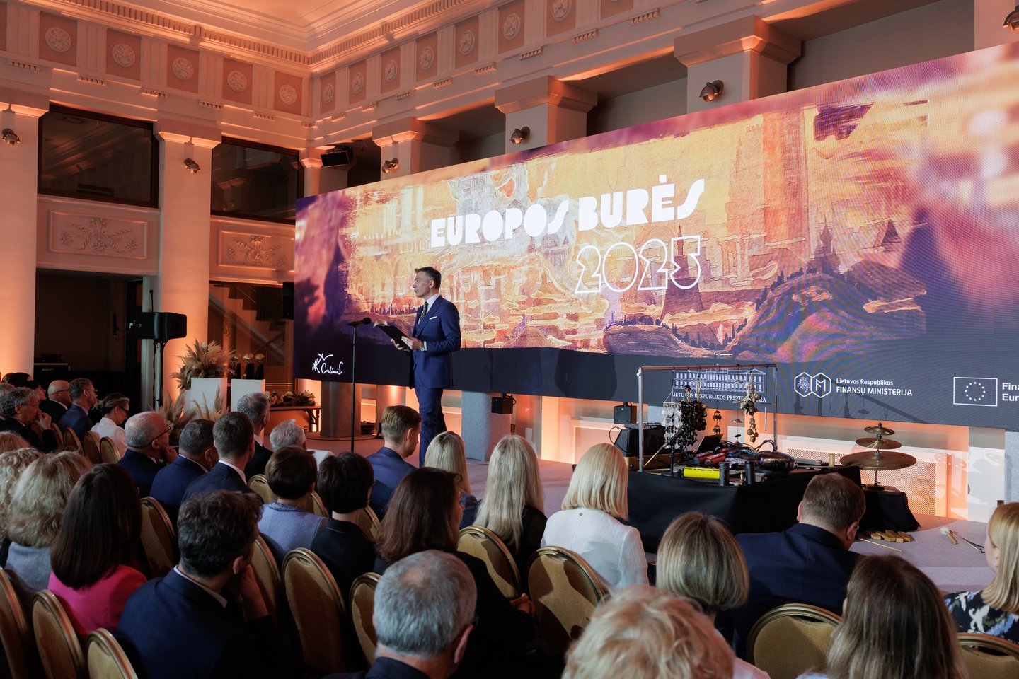 Prezidentūroje įteikti „Europos burių 2025“ apdovanojimai – tradicija, kuri kasmet parodo, kaip Europos Sąjungos (ES) investicijos keičia Lietuvą.<br>V.Skaraičio nuotr.