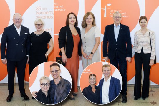 Į Lietuvos nacionalinės filharmonijos naujo sezono atidarymą rinkosi išsipuošę svečiai