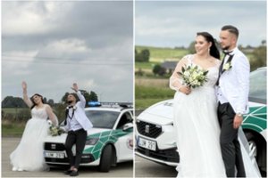 Iš tarnybos – prie altoriaus: tauragiškių meilė, užsimezgusi policijoje, baigėsi vestuvėmis