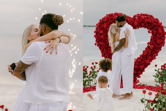 Susižadėjo lietuvė Laura Ivaniukas ir NBA žvaigždė D’Angelo Russellas: paviešinti kvapą gniaužiantys kadrai