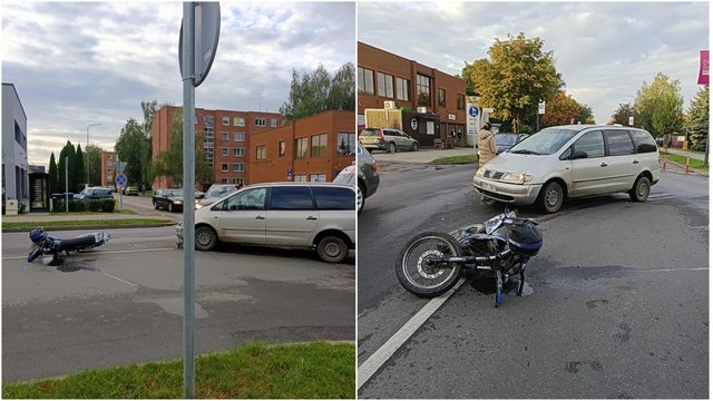 Avarijos Kaišiadoryse padariniai: sužalotas mopedu važiavęs nepilnametis