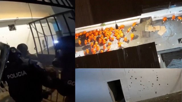 Kruvinos kalėjimo riaušės Ekvadore: gaujų nariai nužudė sargybinį, pagrobė pareigūnus