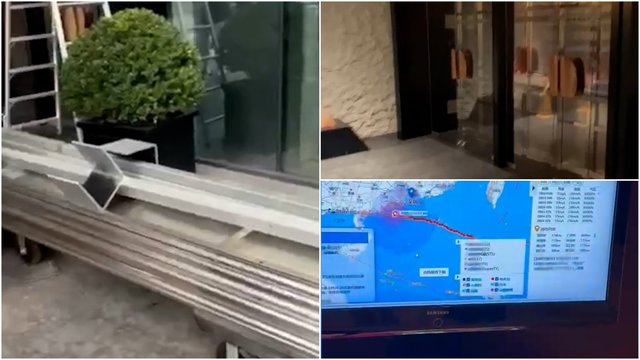 Kaip Šendženas ruošėsi taifūnui: užfiksavo vaizdus